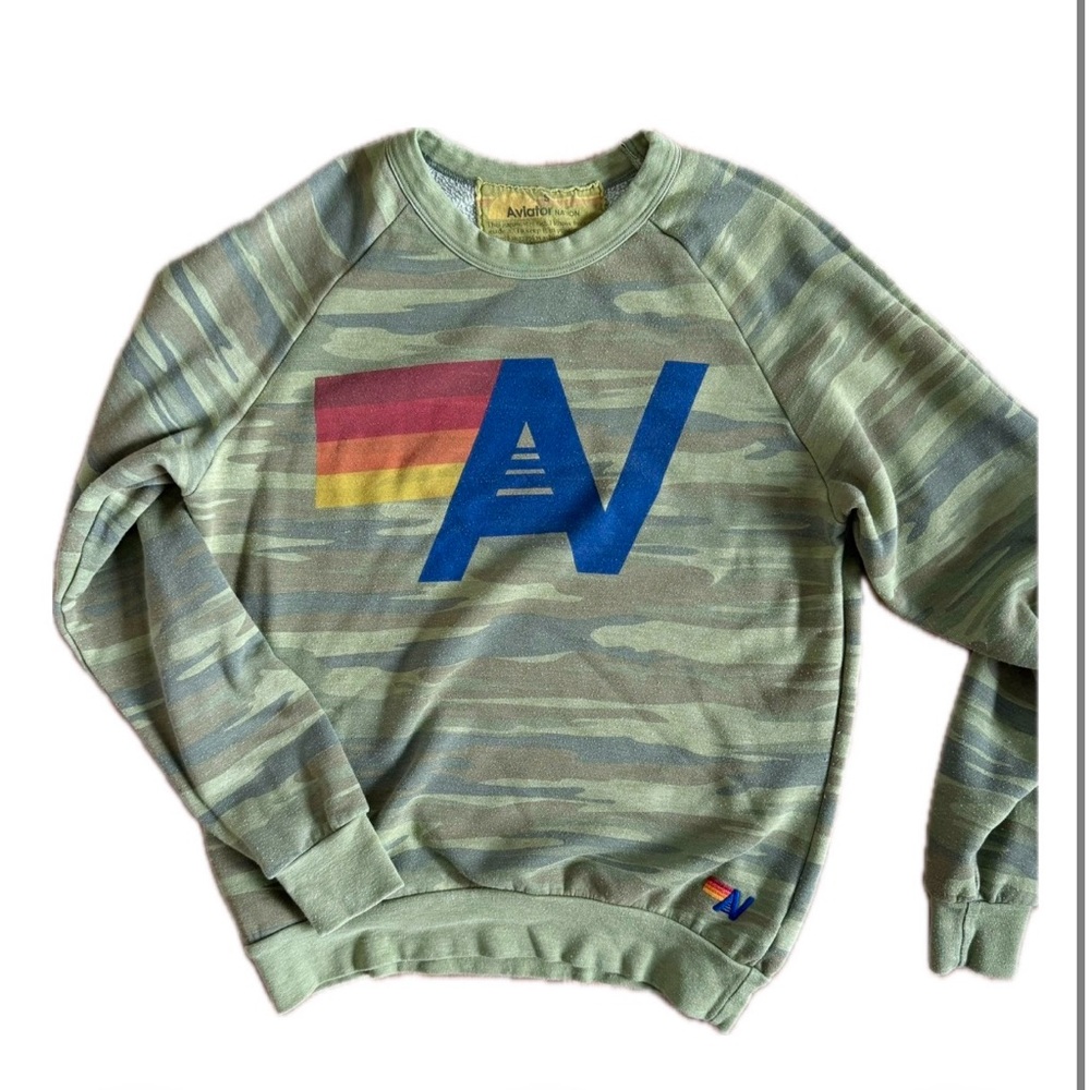 Aviator Nation Camo Logo Pullover